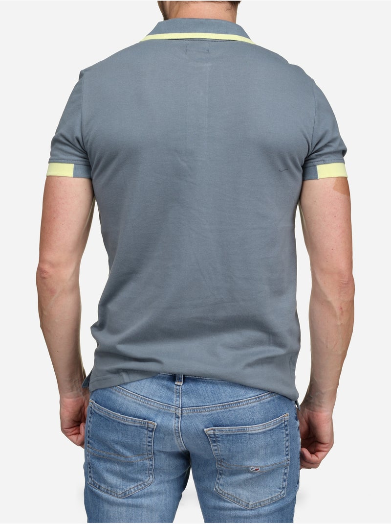 Polo com debrum - Torrente Azul-cobalto - Kiabi