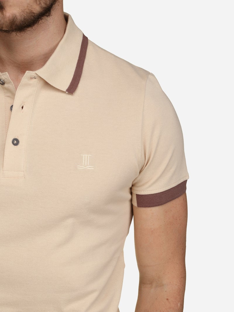 Polo com debrum - Torrente Bege - Kiabi