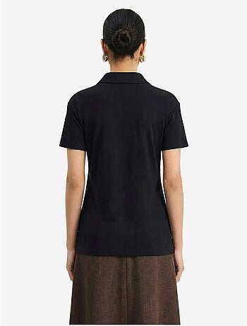 Polo com estampado de texto bordado lucci