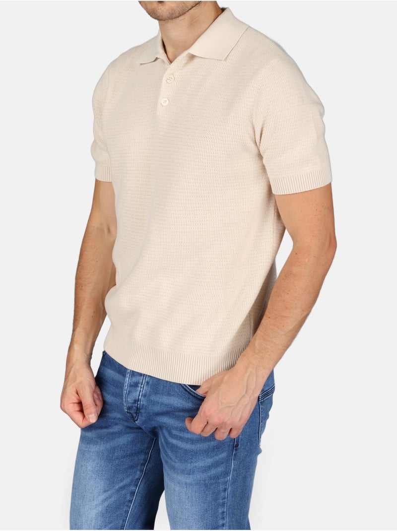Polo com gola abotoada - Kenzarro Branco - Kiabi