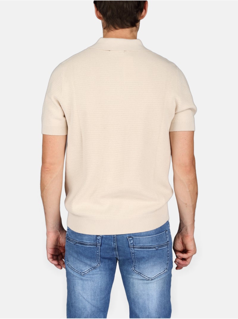 Polo com gola abotoada - Kenzarro Branco - Kiabi