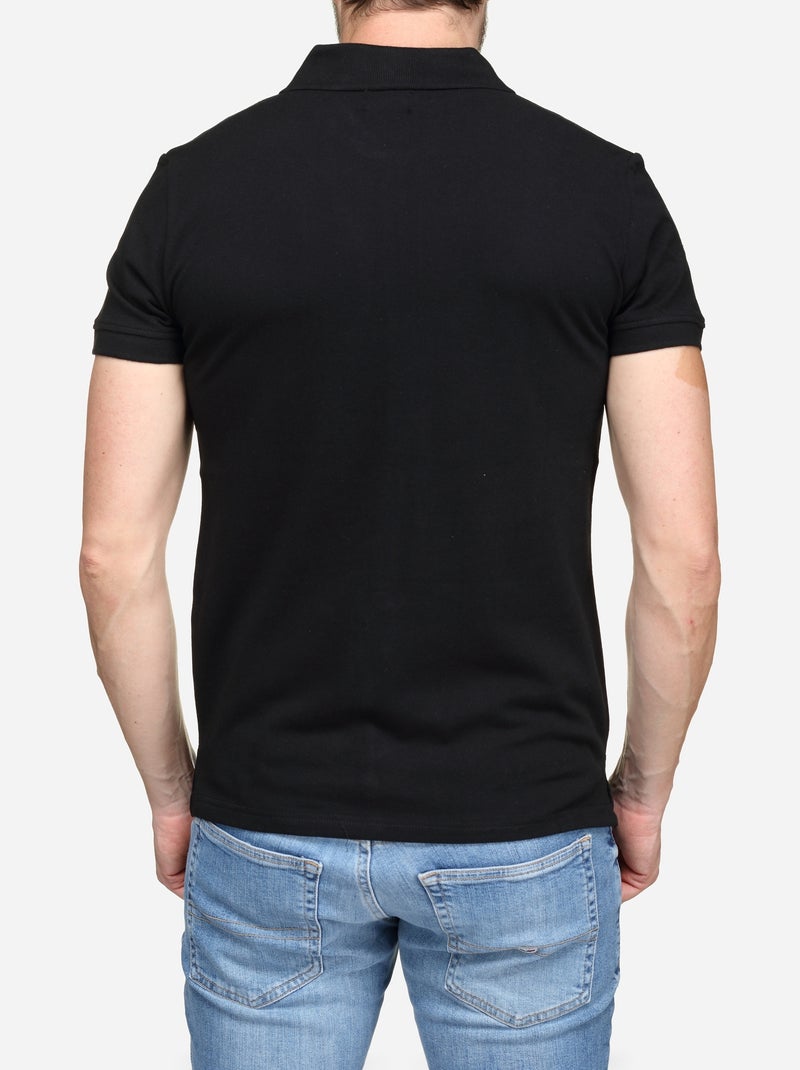 Polo com gola com fecho - Torrente Preto - Kiabi