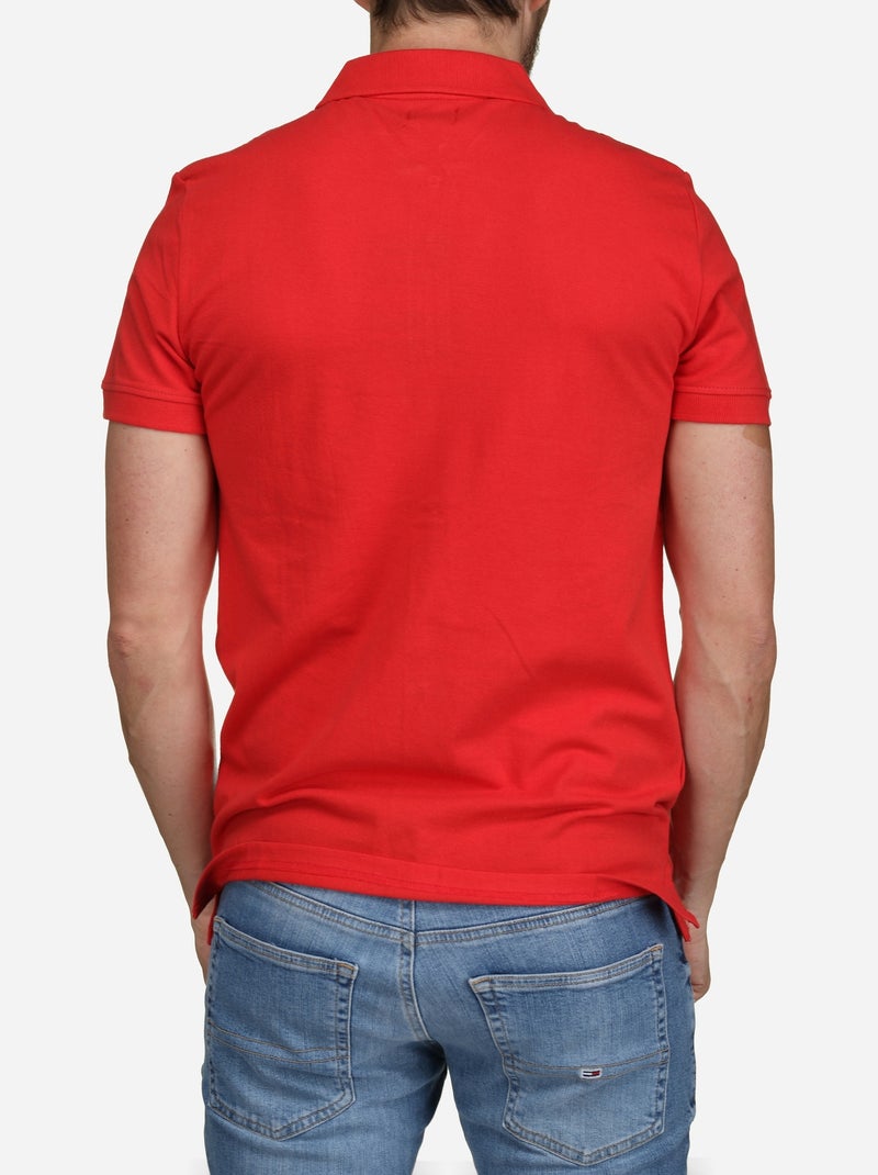 Polo com gola com fecho - Torrente Vermelho - Kiabi