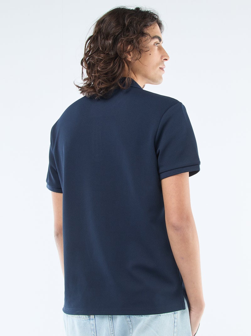 Polo com gola com zíper Azul - Kiabi