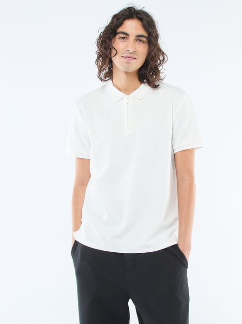 Polo com gola com zíper - Kiabi