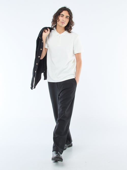 Polo com gola com zíper - Kiabi