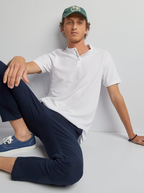 Polo com gola tunisina - Kiabi