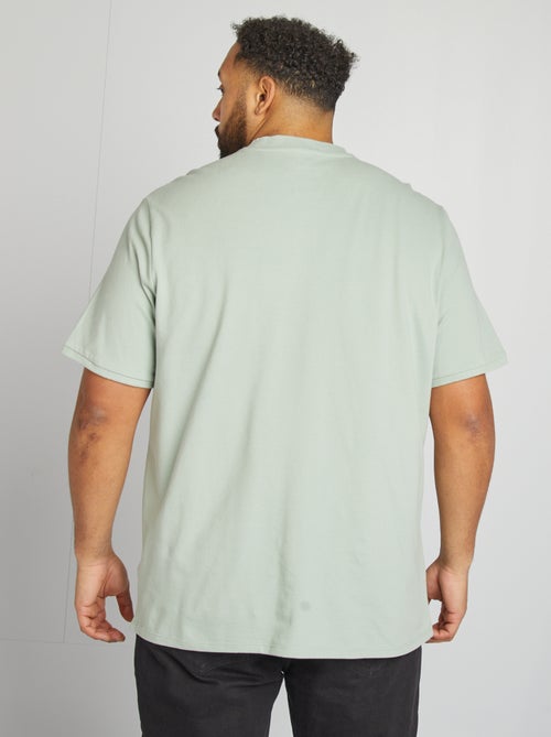 Polo com gola tunisina de manga curta - Kiabi