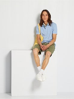 Polo com micromotivo jacquard - Kiabi