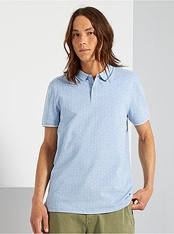 Polo com micromotivo jacquard - Kiabi