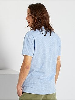Polo com micromotivo jacquard - Kiabi
