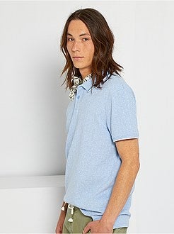 Polo com micromotivo jacquard - Kiabi
