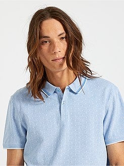 Polo com micromotivo jacquard - Kiabi