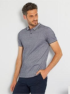 Polo com micromotivo jacquard - Kiabi