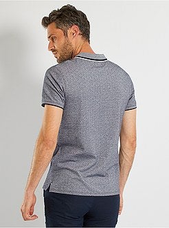 Polo com micromotivo jacquard - Kiabi