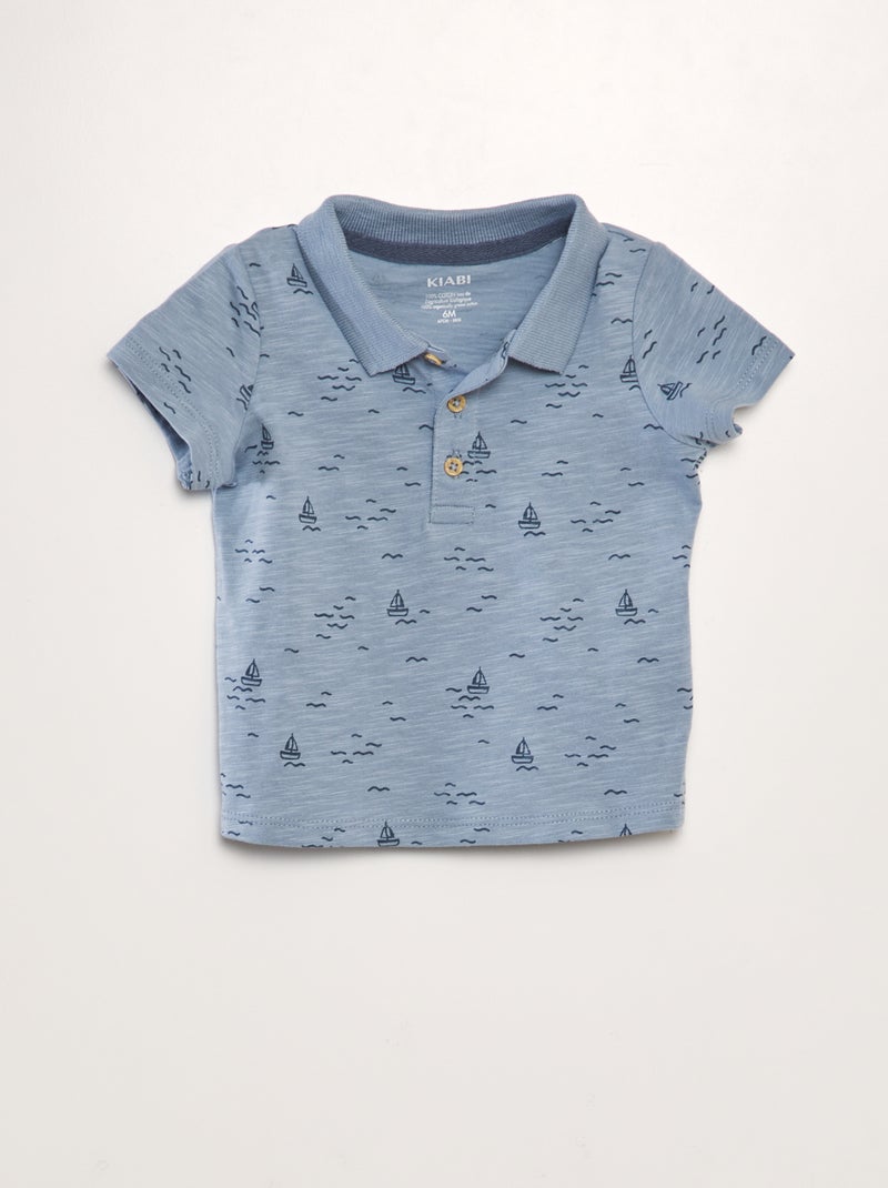 Polo com motivo AZUL - Kiabi