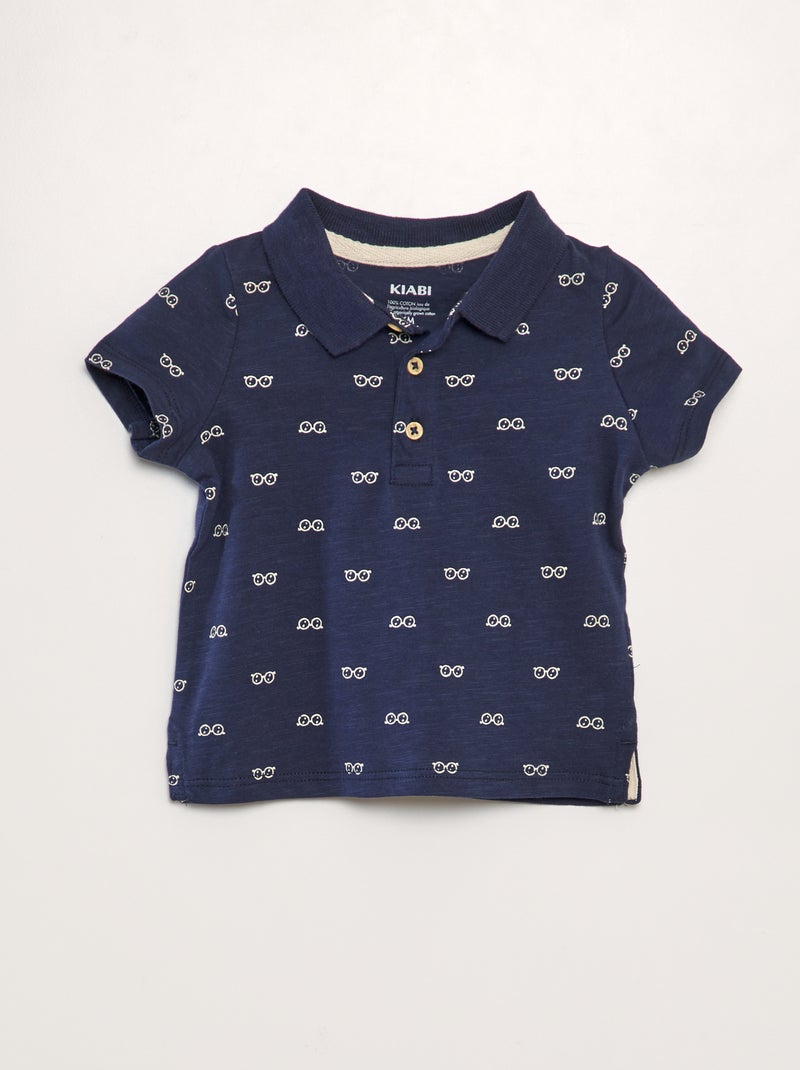 Polo com motivo AZUL - Kiabi