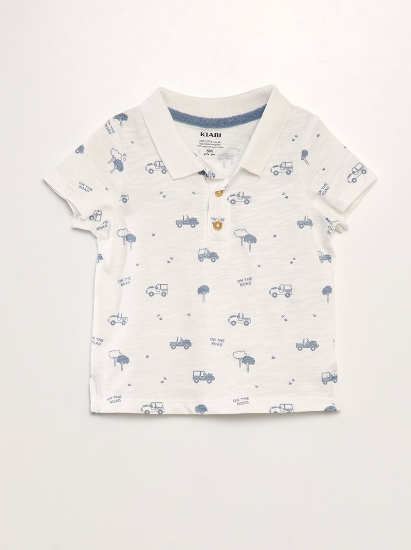 Polo com motivo BRANCO - Kiabi