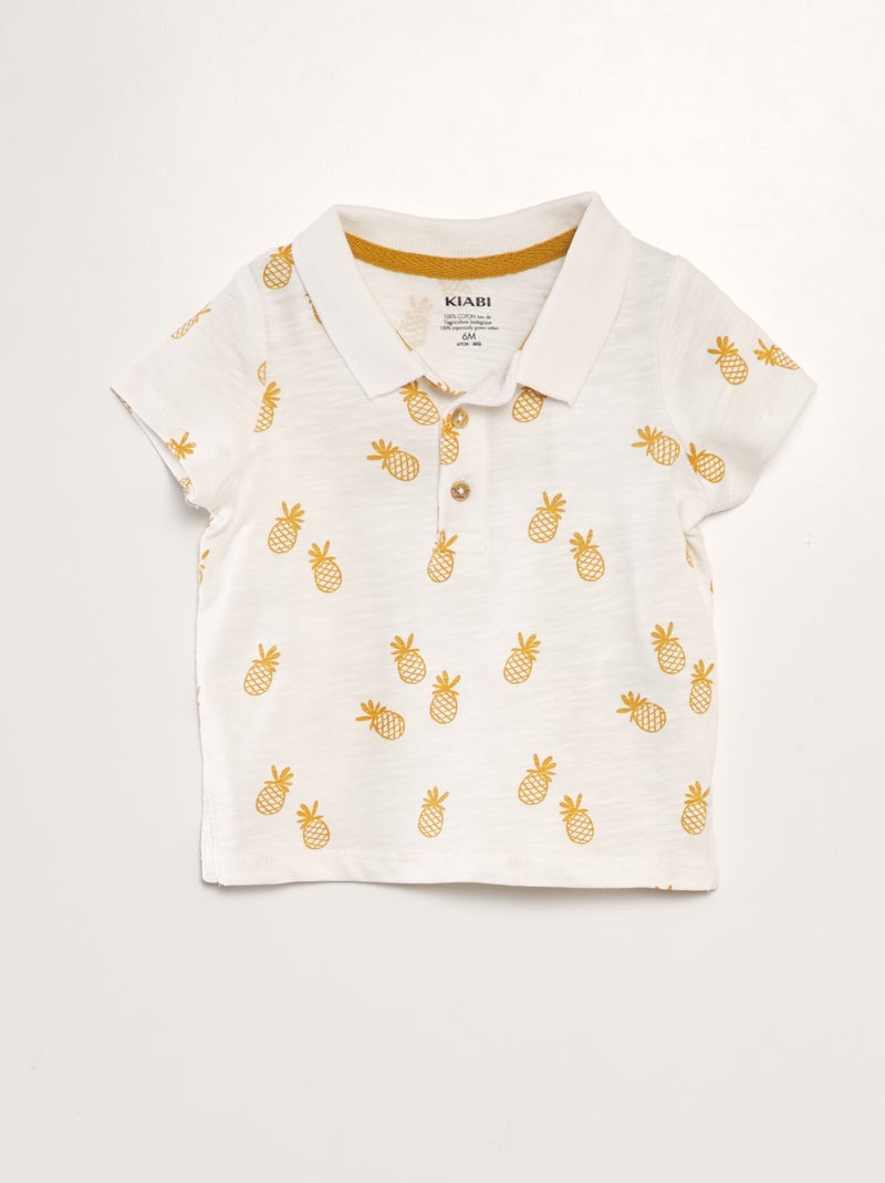 Polo com motivo BRANCO - Kiabi