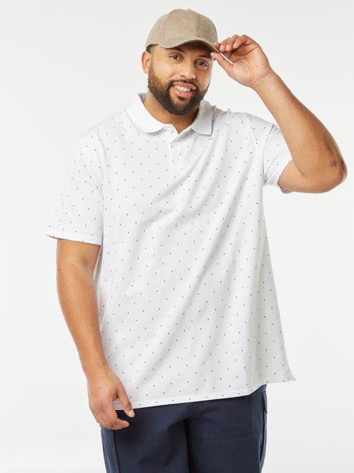 Polo com motivos em malha piqué - Kiabi
