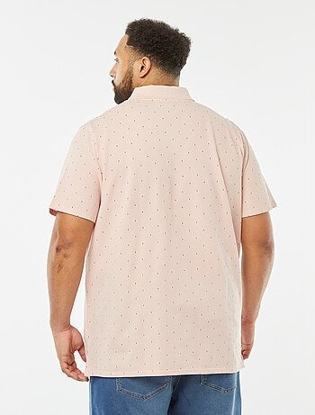 Polo com motivos em malha piqué