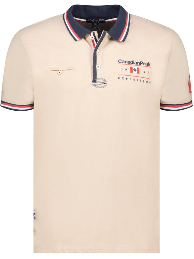 Polo com riscas contrastantes konbustybleak – canadian peak Bege - Kiabi