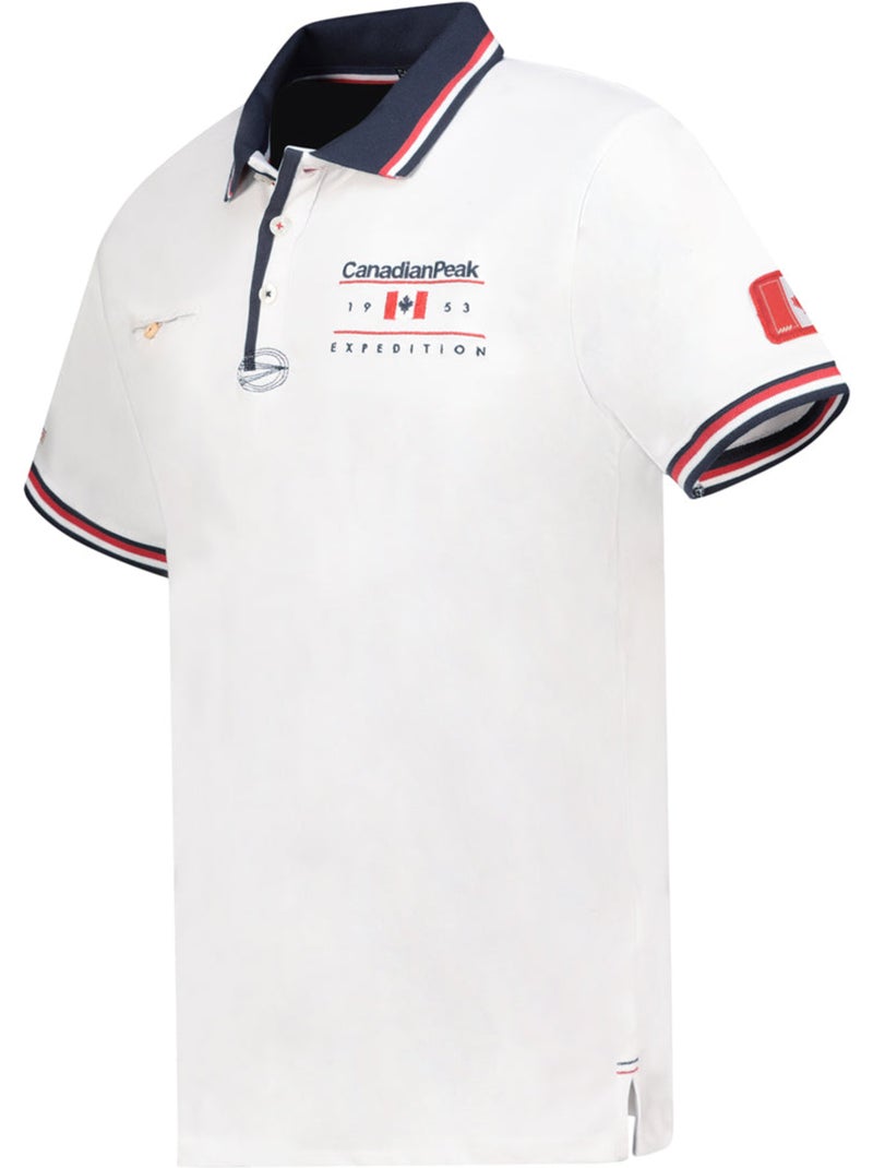 Polo com riscas contrastantes konbustybleak – canadian peak Branco - Kiabi