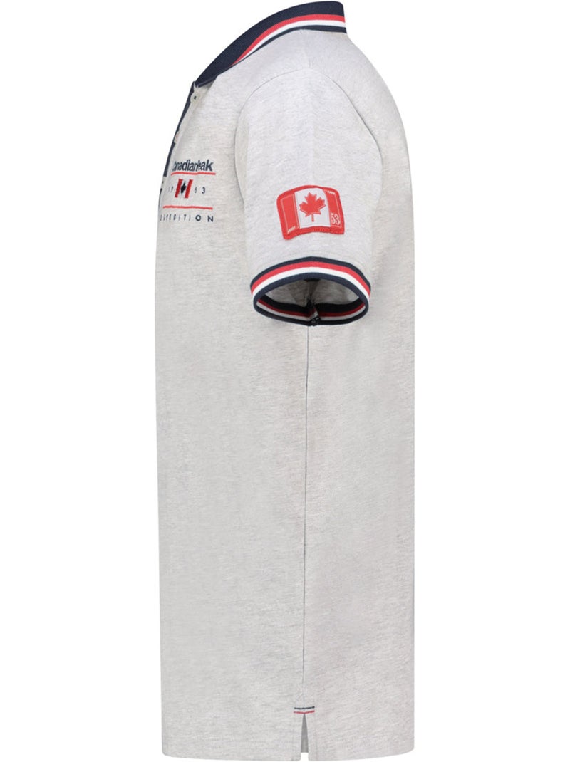 Polo com riscas contrastantes konbustybleak – canadian peak Cinza claro - Kiabi