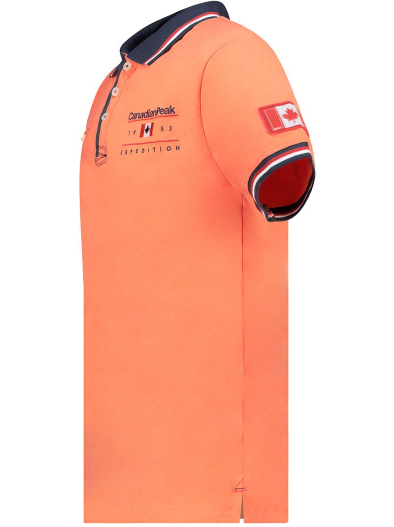 Polo com riscas contrastantes konbustybleak – canadian peak Coral - Kiabi