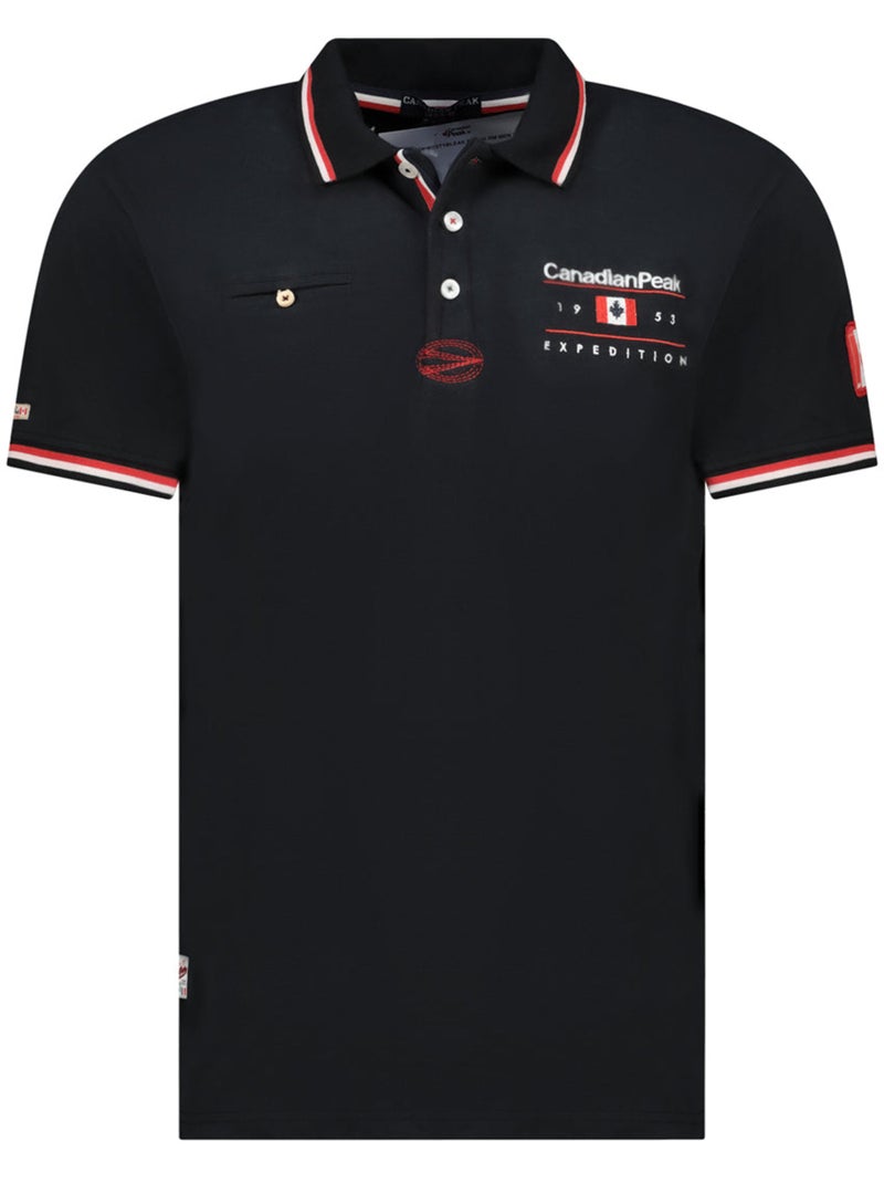 Polo com riscas contrastantes konbustybleak – canadian peak Preto - Kiabi