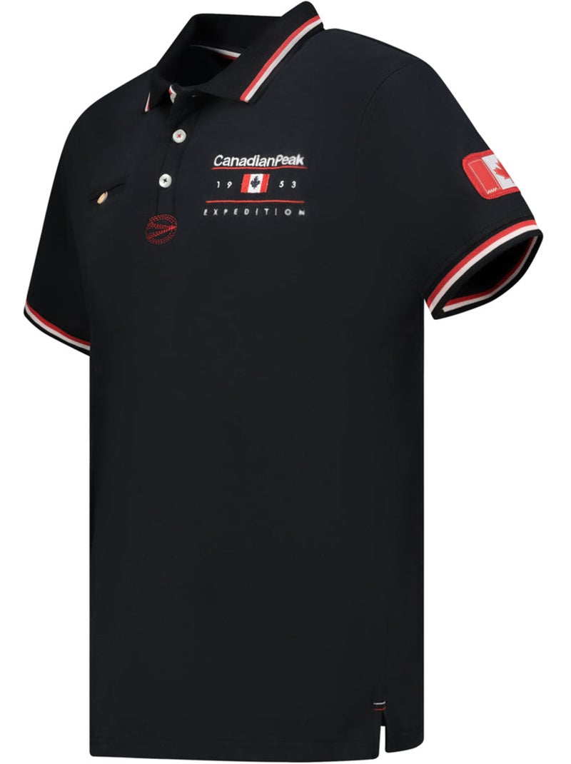 Polo com riscas contrastantes konbustybleak – canadian peak Preto - Kiabi