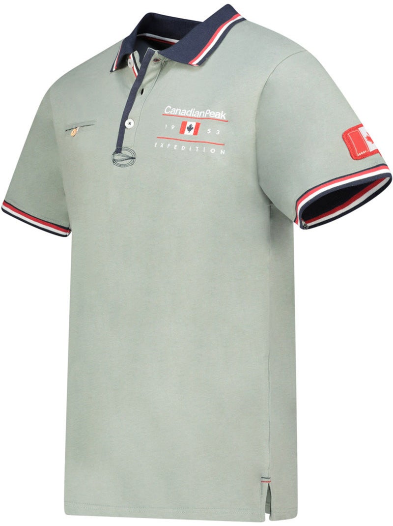 Polo com riscas contrastantes konbustybleak – canadian peak Verde oliva - Kiabi