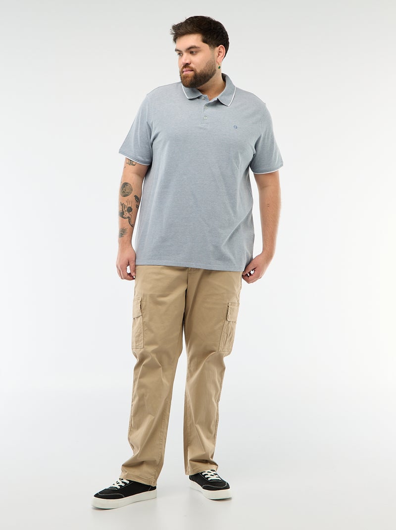 Polo corte regular Azul - Kiabi