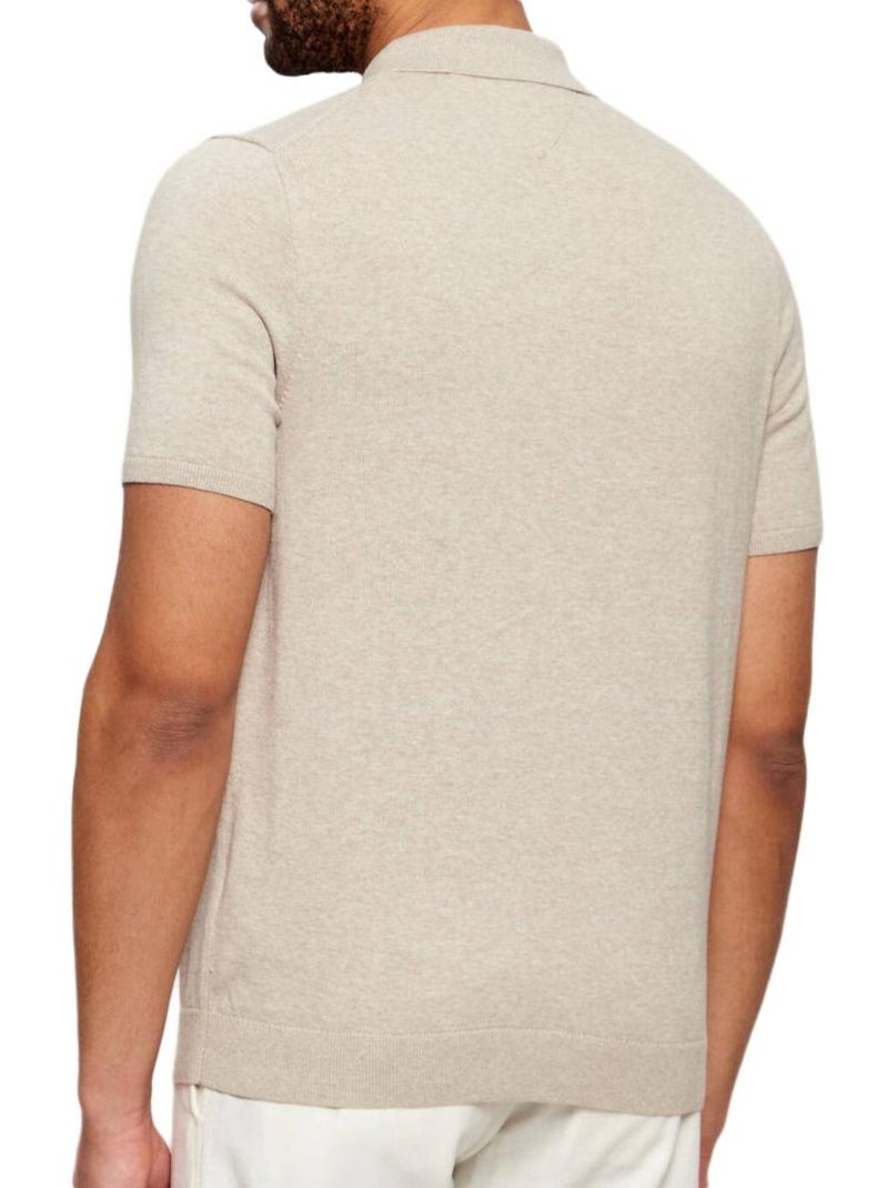 Polo de algodão bege essencial para homem tommy hilfiger Bege - Kiabi