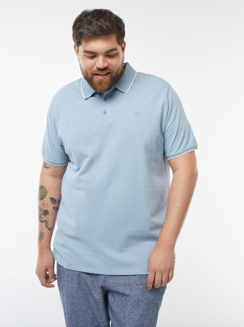 Polo de algodão com contrastes - Kiabi