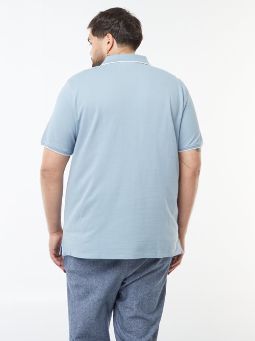 Polo de algodão com contrastes - Kiabi