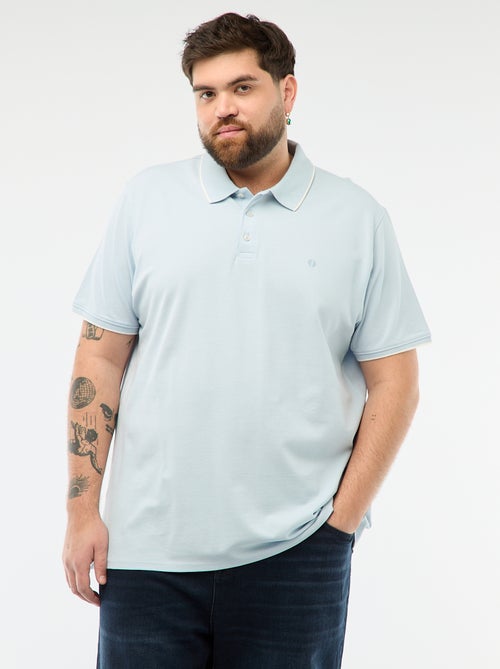 Polo de algodão com contrastes - Kiabi