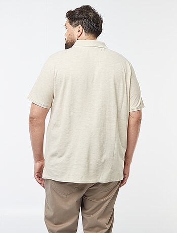 Polo de algodão com contrastes