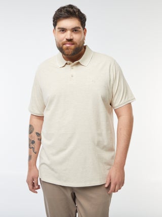 Polo de algodão com contrastes