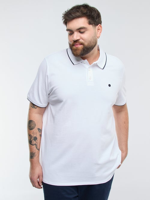 Polo de algodão com contrastes - Kiabi