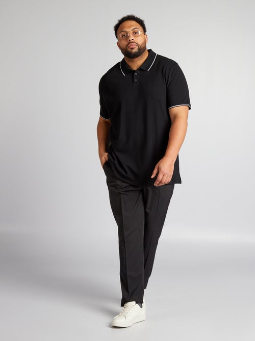 Polo de algodão com contrastes - Kiabi