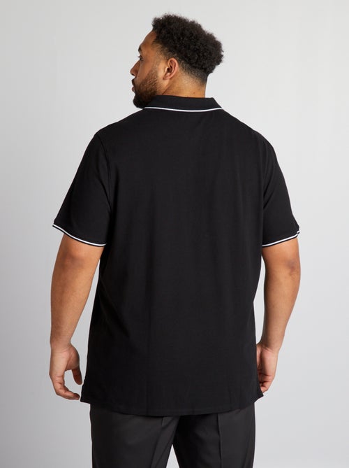 Polo de algodão com contrastes - Kiabi