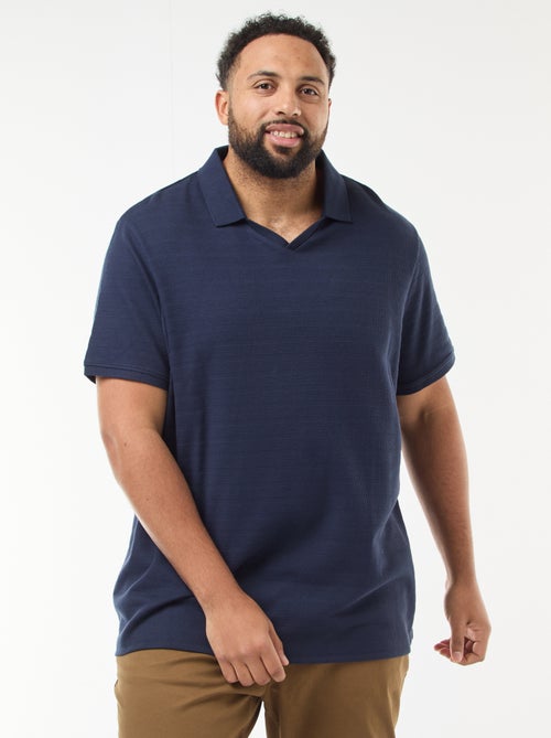 Polo de algodão stretch de manga curta - Kiabi