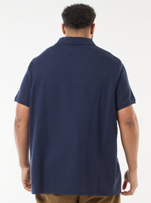 Polo de algodão stretch de manga curta - Kiabi