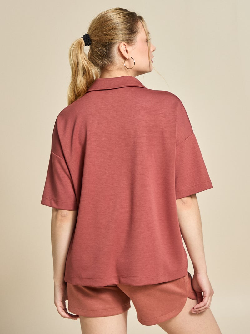 Polo de desporto oversize - (ekstract) Castanho - Kiabi