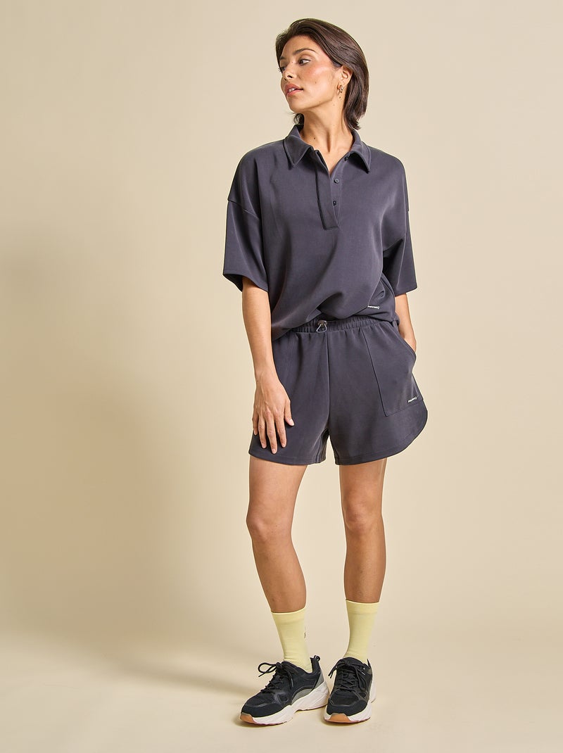 Polo de desporto oversize - (ekstract) Preto - Kiabi