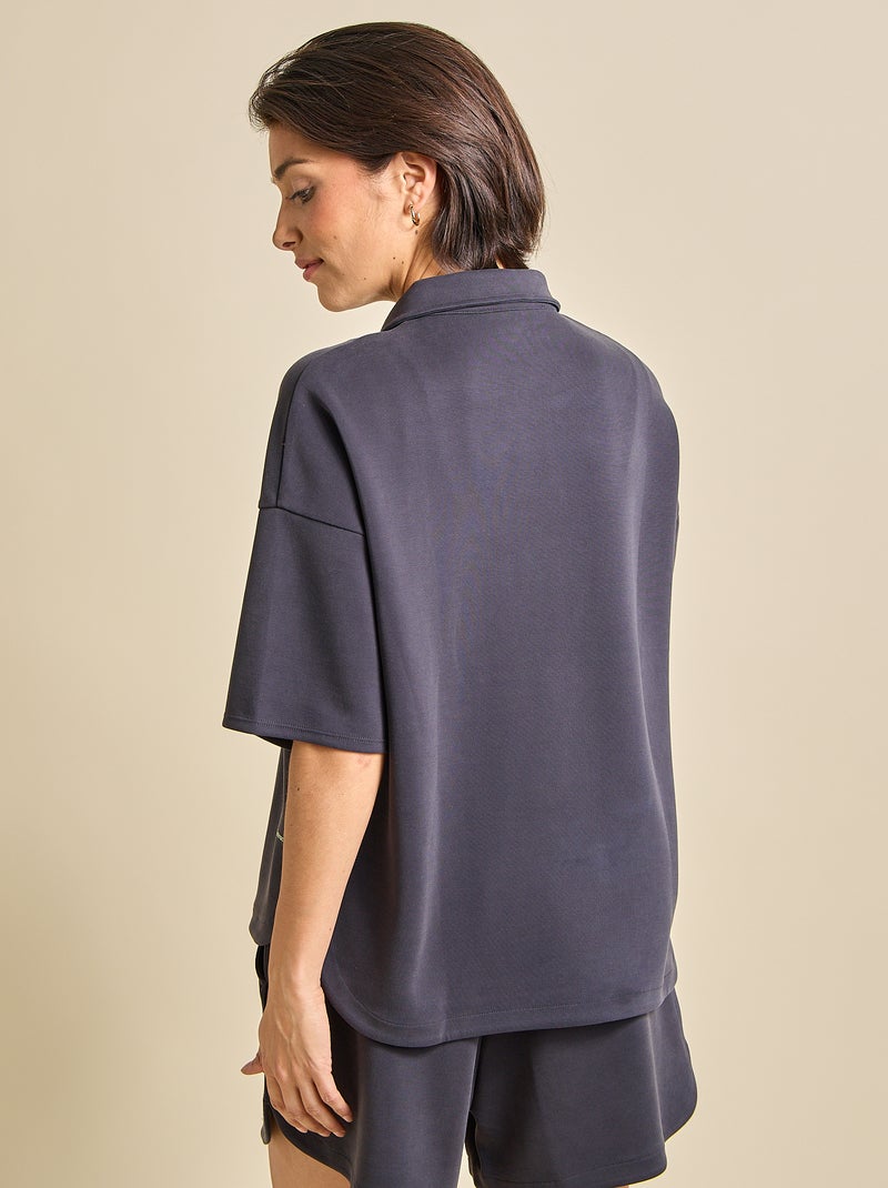 Polo de desporto oversize - (ekstract) Preto - Kiabi