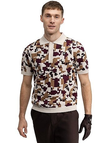 Polo de golfe de malha para homem