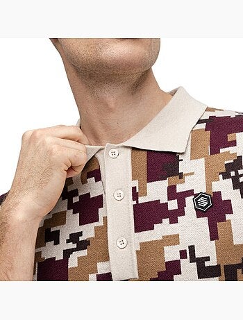 Polo de golfe de malha para homem