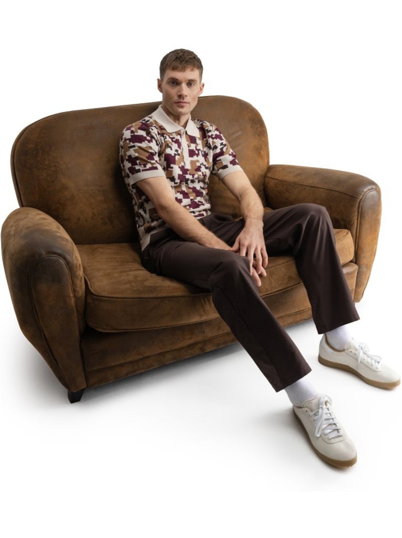 Polo de golfe de malha para homem Bege - Kiabi
